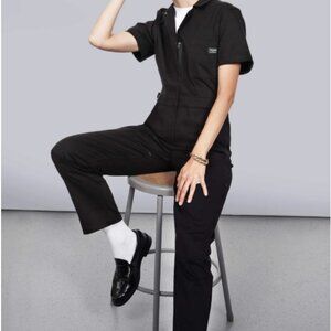 Wildfang Short Sleeve The Essential High Waisted Jumpsuit in Black